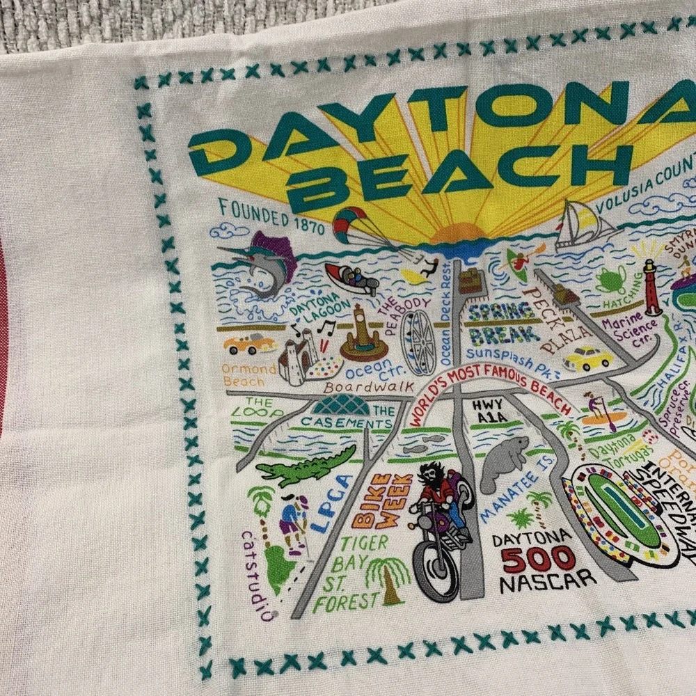 Catstudio Daytona Beach Dish Hand Towel Kitchen Bar Bathroom Florida Nascar 2018